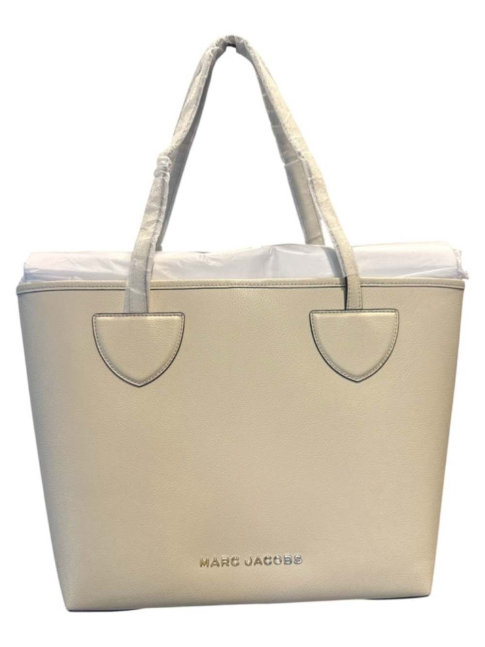 Marc Jacobs On Your Marc Leather Tote, Marshmallow - Picture 7 of 16